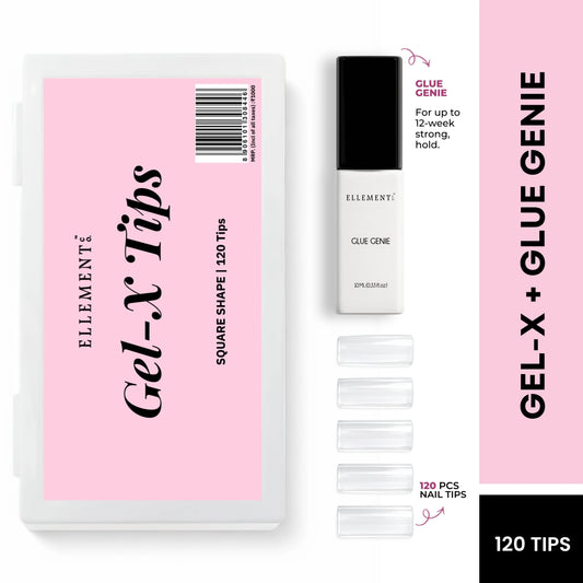 Gel-X KIT-2 - Square Tips (Gel-X Tips Box (120pc) + Glue Genie 10ml) 1