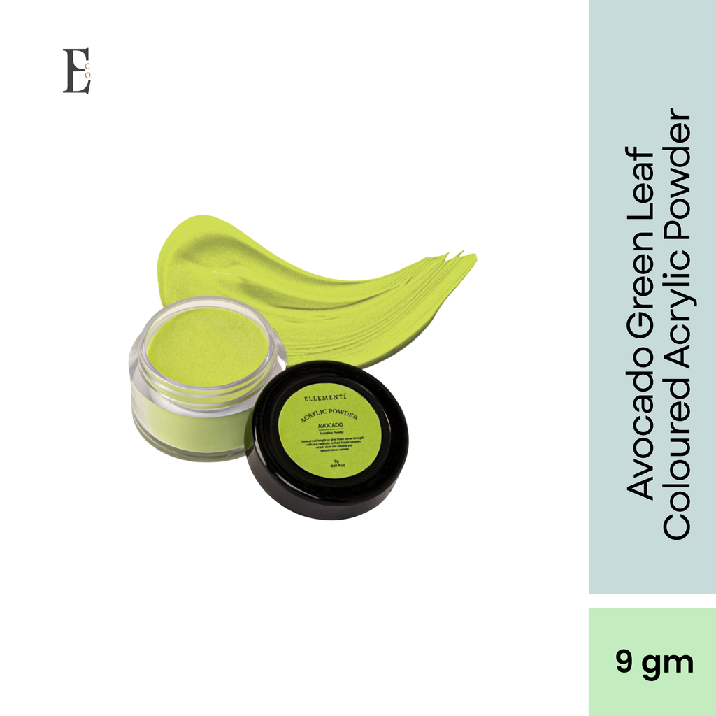 Avocado Green Leaf Coloured Acrylic Powder for Nails – Premium Nail Acrylic Powder for Extensions, Overlays & Nail Art – Professional Quality