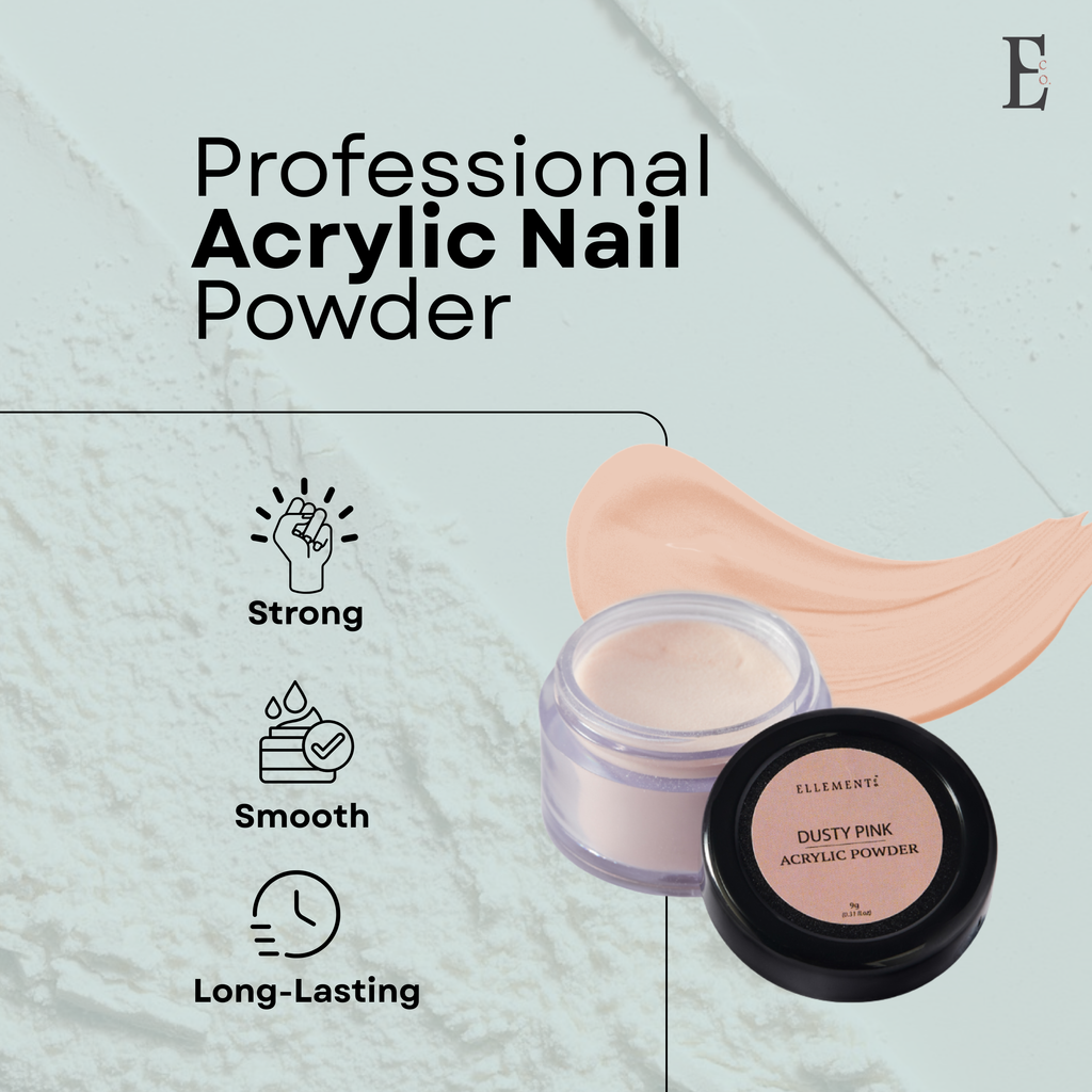 Dusty Pink Acrylic Powder for Nails – Perfect for Nail Extensions, Overlays & Professional Nail Art Designs