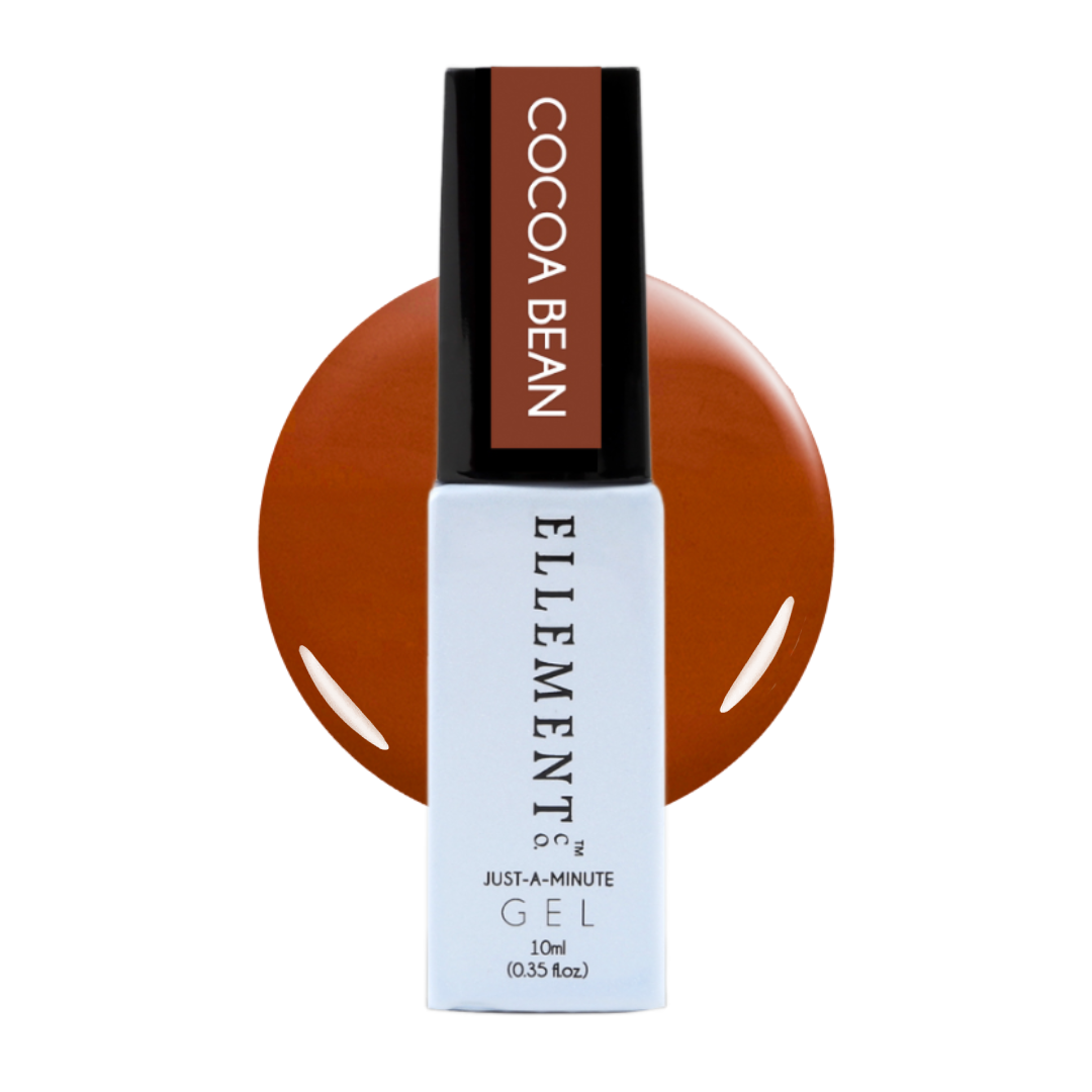 Cocoa Bean Gel Polish, Warm Earthy Brown Nail Colour with Orange Undertones, Long-Lasting, Streak-Free Finish