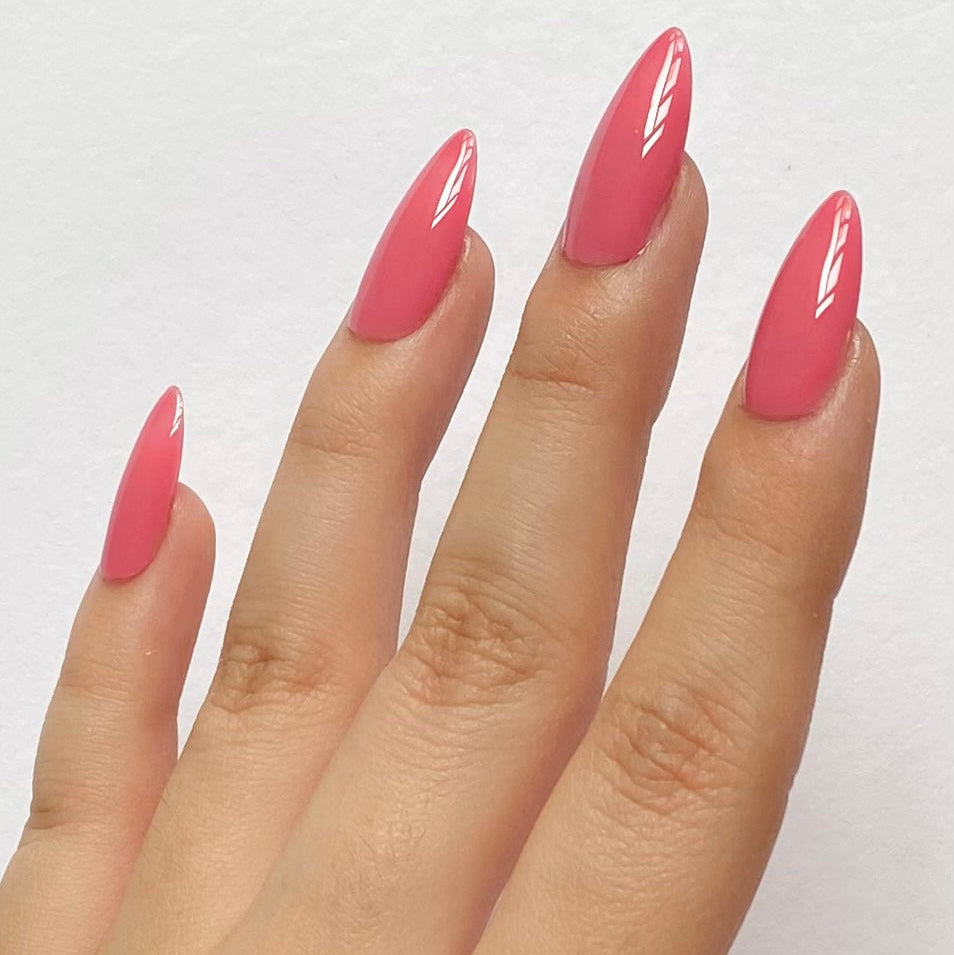 Girl Next Door Gel Polish - Rich Pink, Bright & Fun Shade, Streak-Free Application, For Natural & Acrylic Nails
