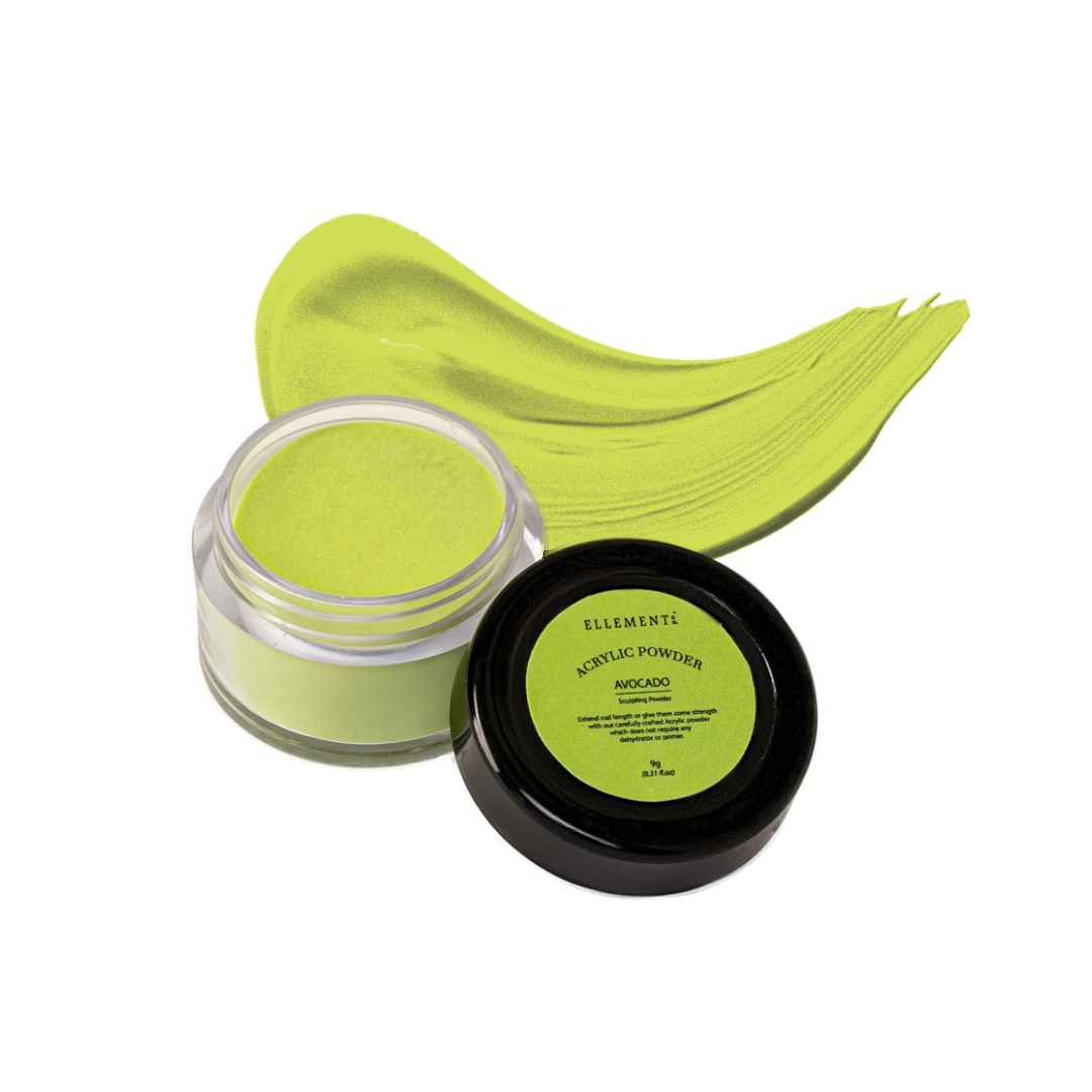 Avocado Green Leaf Coloured Acrylic Powder for Nails – Premium Nail Acrylic Powder for Extensions, Overlays & Nail Art – Professional Quality