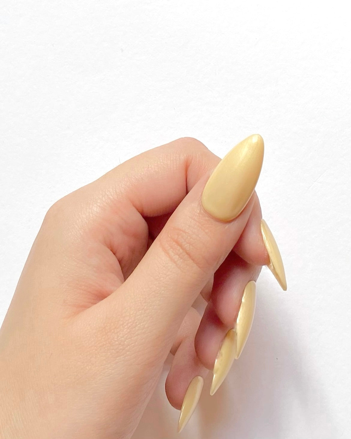 Lemon Zest Gel Polish – Bright Yellow Metallic Shine, Streak-Free, For Natural & Acrylic Nails, Nail Extensions