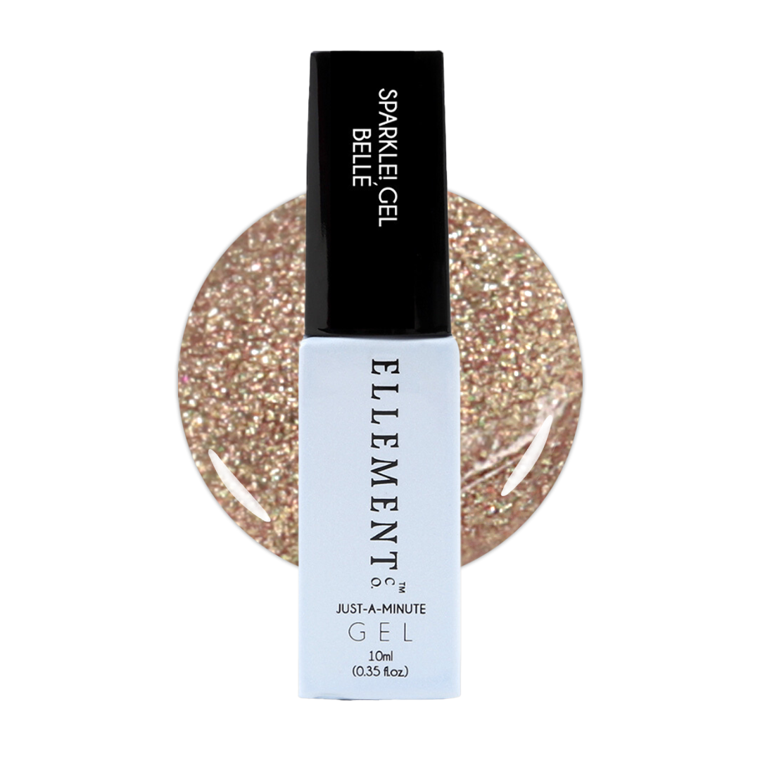 Belle Sparkle Gel Polish – Rose Gold Glitter Nail Polish, Long Lasting, Shimmer Finish, Luxury Shine