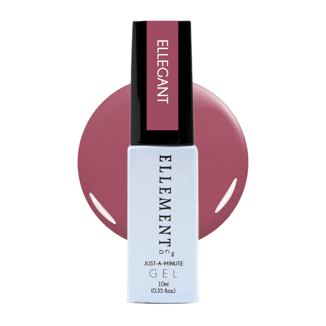 Ellegant Gel Polish – Deep Mauve, Muted Neutral Pink, Long-Lasting, Streak-Free, Suitable for All Nails