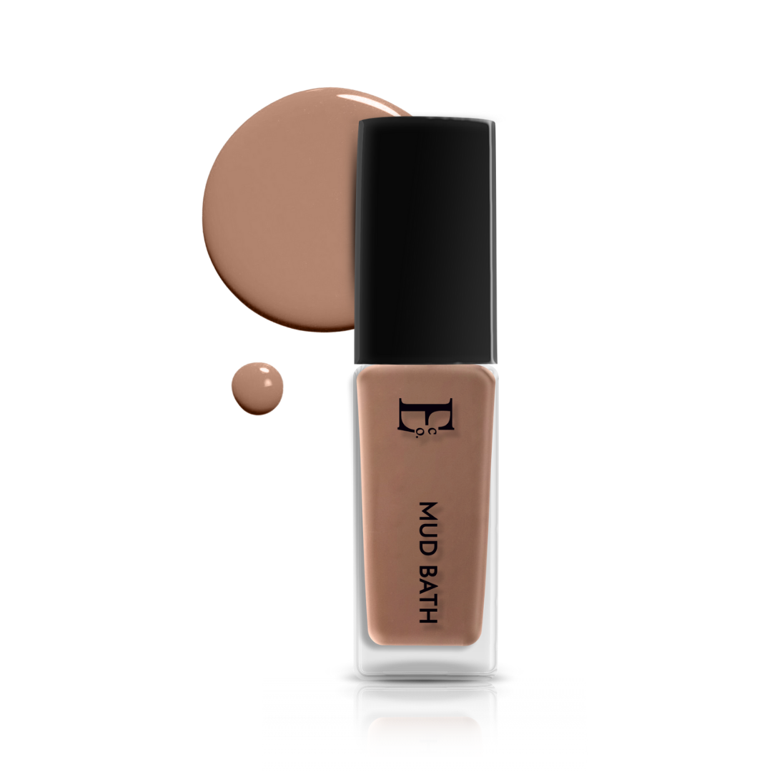 Mudbath Vegan Beige Nude Nail Polish – Chip-Resistant, Non-Yellowing, Gel-Like Shine, Long-Lasting