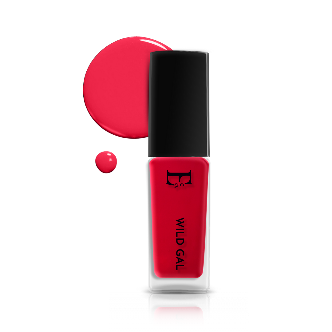 Wild Gal Vegan Dark Red Nail Polish – Chip-Resistant, Non-Yellowing, Gel-Like Shine, Long-Lasting