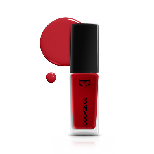 Rosewood Vegan Dark Red Nail Polish – Chip-Resistant, Non-Yellowing, Gel-Like Shine, Long-Lasting