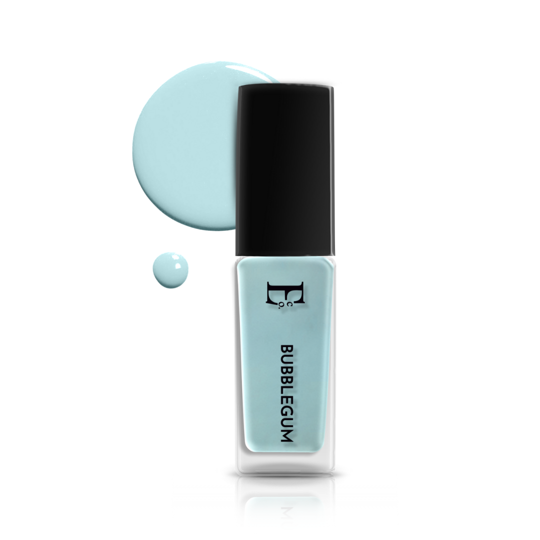 Bubblegum Vegan Nail Polish – Blue Pastel, Gel-Like, Chip-Resistant, Shiny Finish, Strengthens Nails
