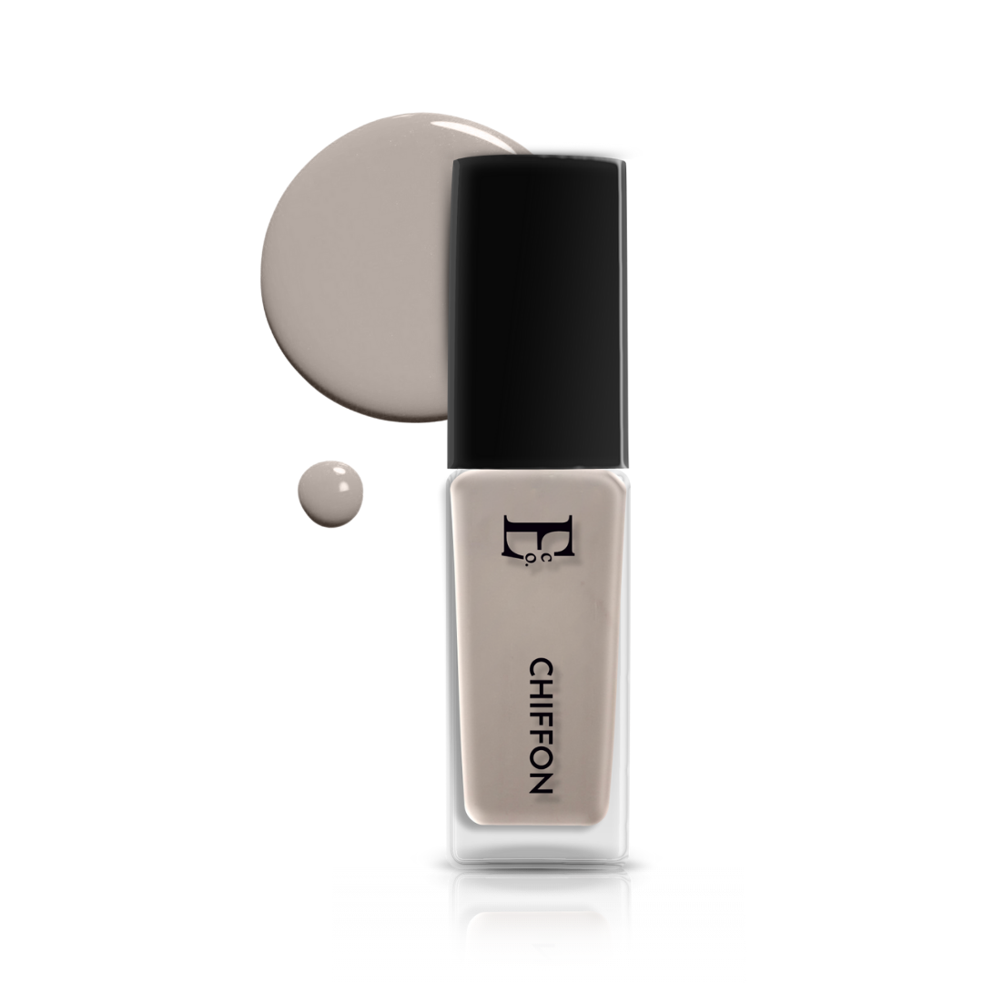 Chiffon Grey Vegan Nail Polish – Chip-Resistant, Pastel Color, Non-Yellowing, Gel-Like Shine, Long-Lasting