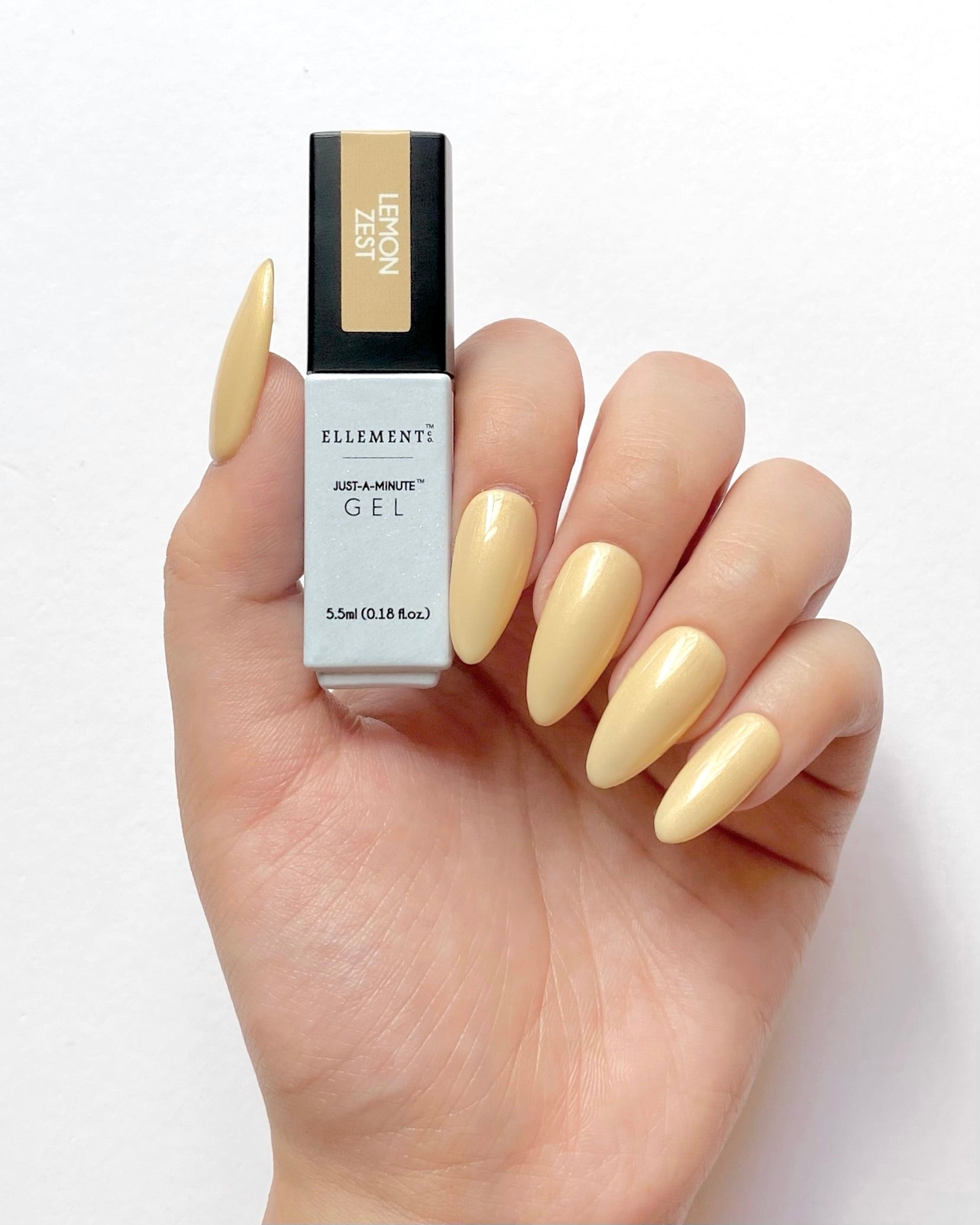 Lemon Zest Gel Polish – Bright Yellow Metallic Shine, Streak-Free, For Natural & Acrylic Nails, Nail Extensions