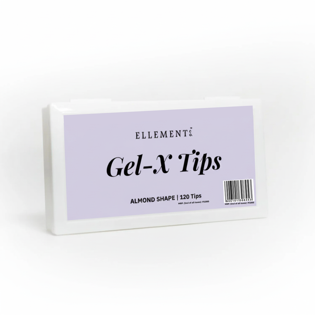 Ellement_Co._Gel_X_Tips_-_120_Almond_Shape_tips with Mini Led Lamp Glue Gel