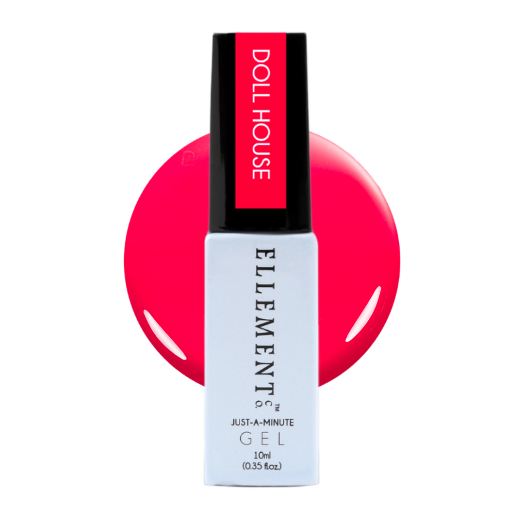 Doll House Gel Polish – Vibrant Fuchsia Pink with Coral Undertones, Streak-Free Brush, Long-Lasting Shine