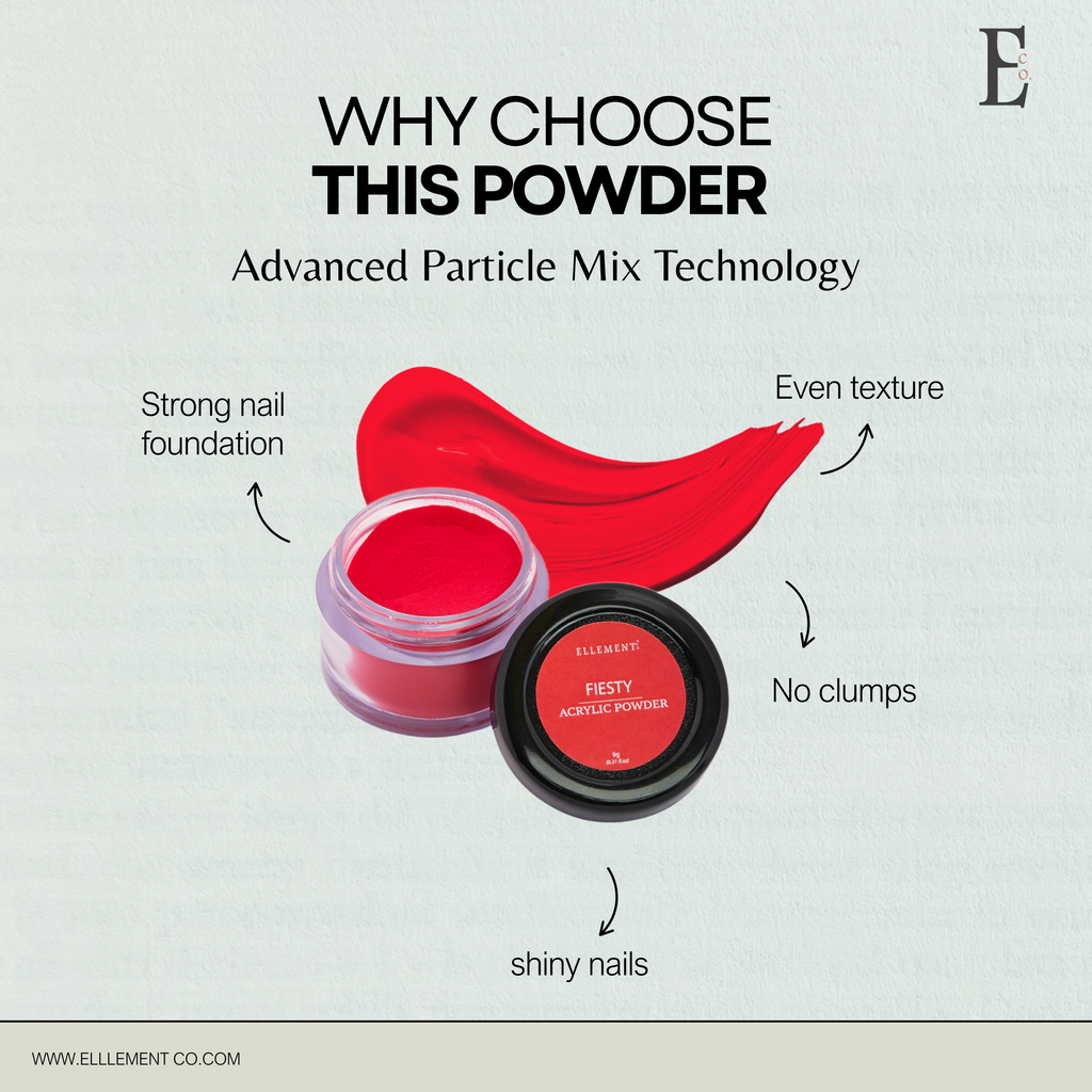 Fiesty Red Dust Coloured Acrylic Powder for Nail Extensions and Overlays – Perfect for Professional Nail Art and Enhancements