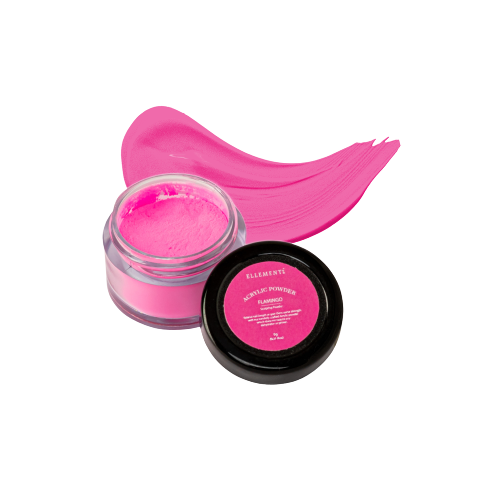 Flamingo Hot Pink Coloured Acrylic Powder for Nail Extensions and Overlays – Professional Acrylic Nail Powder for Long-Lasting Results