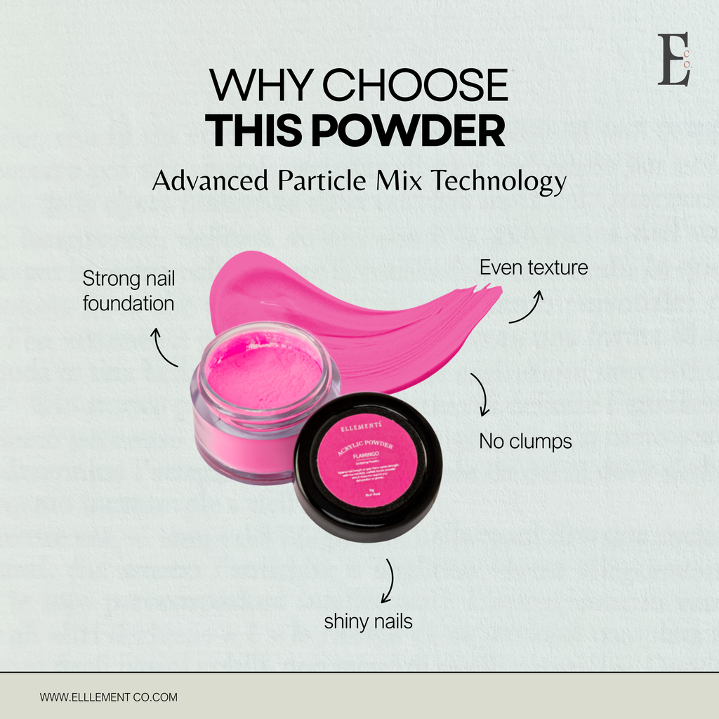 Flamingo Hot Pink Coloured Acrylic Powder for Nail Extensions and Overlays – Professional Acrylic Nail Powder for Long-Lasting Results