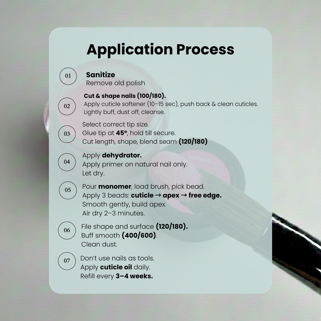 Light Pink Acrylic Powder for Nails – Professional Acrylic Nail Powder for Extensions and Overlays - Perfect for Nail Art and Enhancements