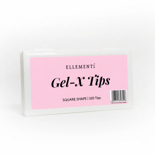 Gel-X Square Natural Long Nail Tips, Pack Of 120  – Soft Gel Extension Tips for Lightweight, Flexible & Durable Nail Enhancements