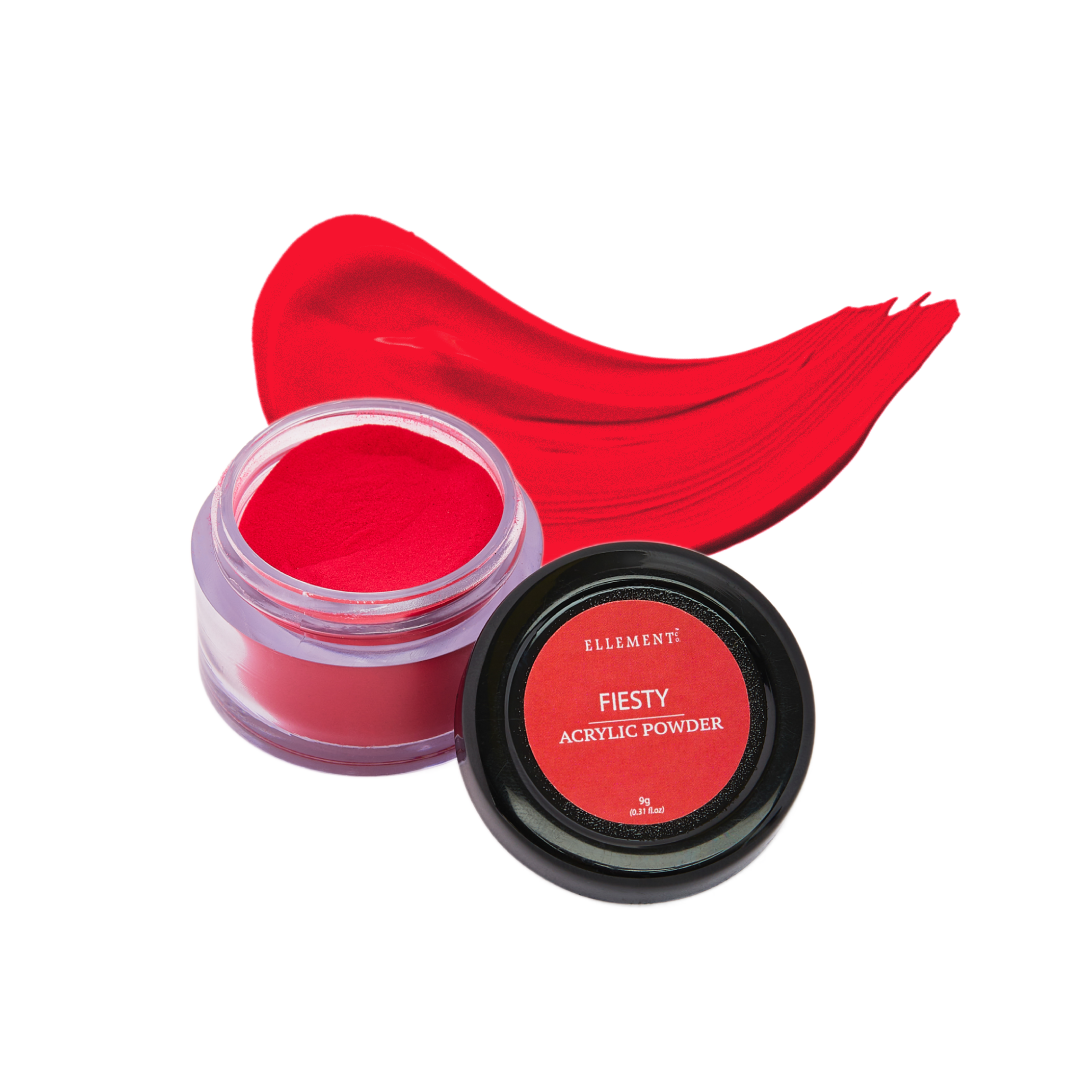 Fiesty Red Dust Coloured Acrylic Powder for Nail Extensions and Overlays – Perfect for Professional Nail Art and Enhancements
