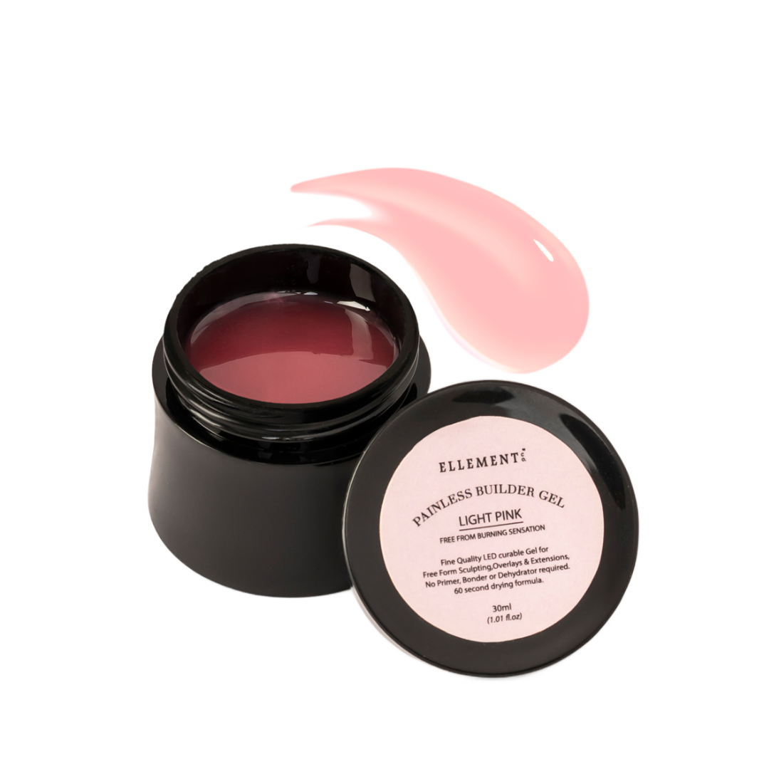Light Pink Builder Gel for Nail Extensions – Professional Thick Viscosity Gel for Strong, Natural-Looking Nails – Soft Pink Nail Enhancement for Salon & Home Use