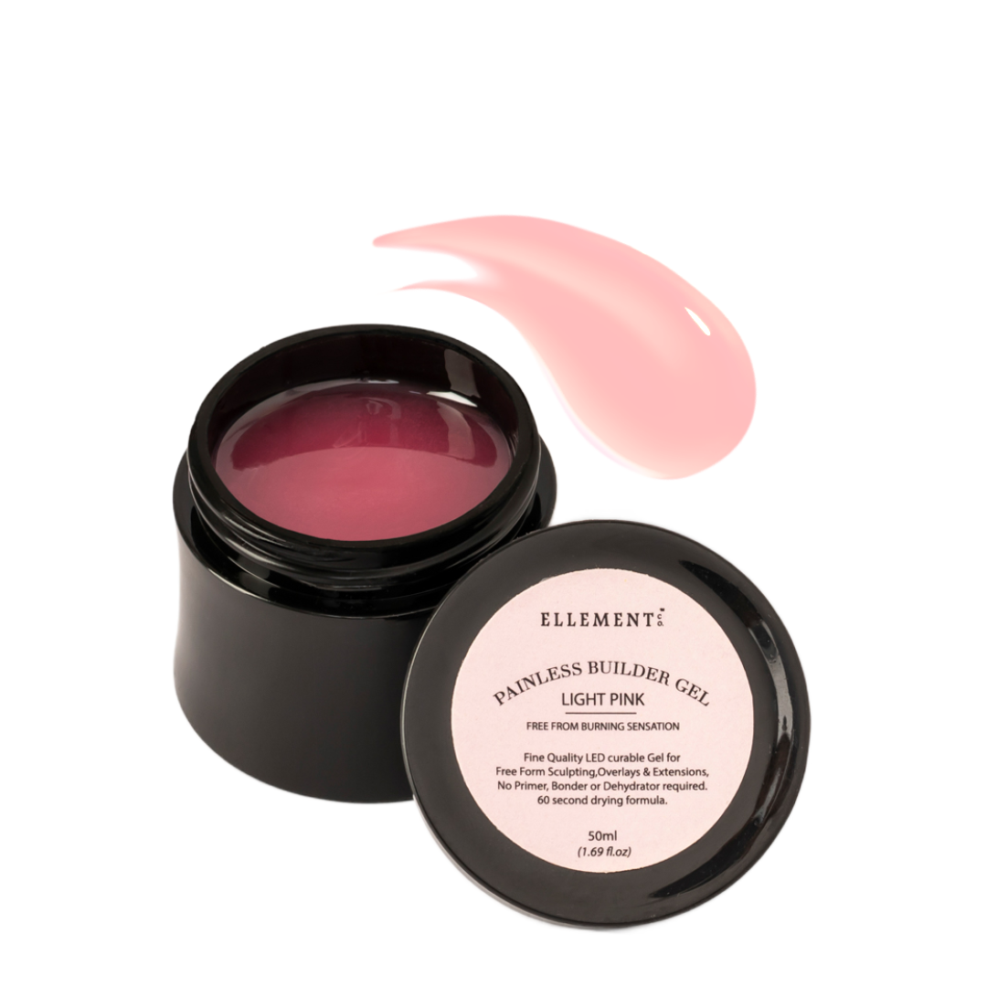 Light Pink Builder Gel for Nail Extensions – Professional Thick Viscosity Gel for Strong, Natural-Looking Nails – Soft Pink Nail Enhancement for Salon & Home Use