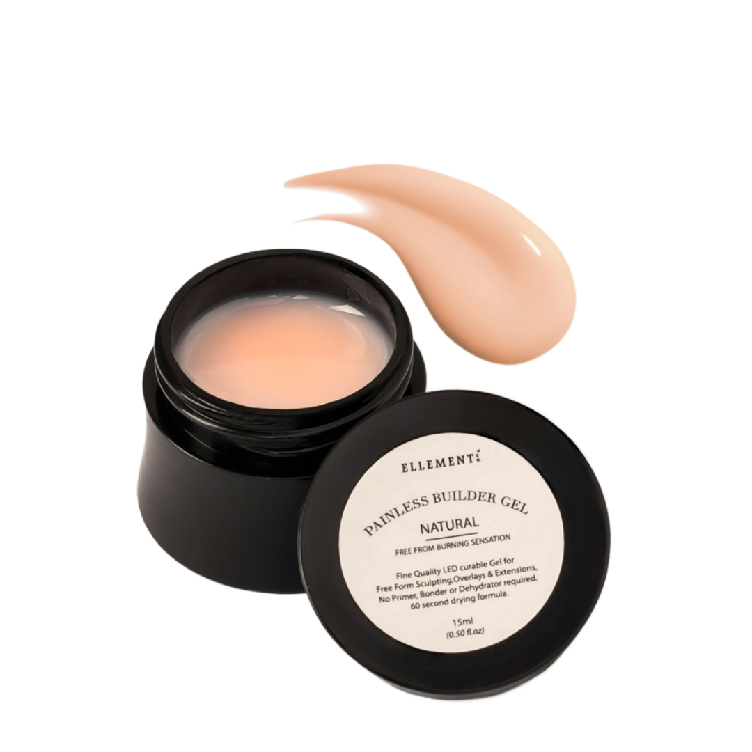 NATURAL BUILDER GEL – Professional Nail Extension Gel, Clear/Natural Finish, Durable & Easy to Shape, Ideal for Everyday Natural Look, UV/LED Soak Off Gel for Nail Enhancements