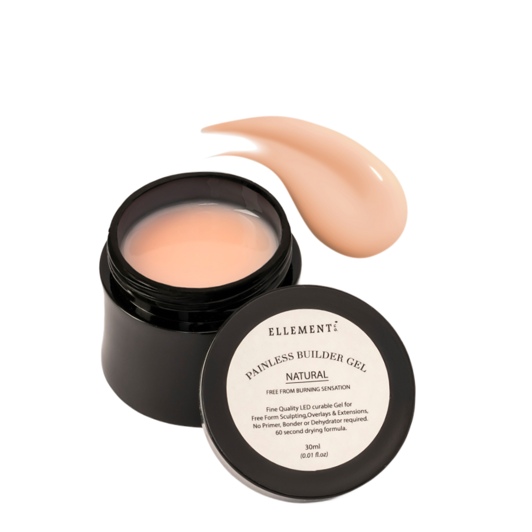 NATURAL BUILDER GEL – Professional Nail Extension Gel, Clear/Natural Finish, Durable & Easy to Shape, Ideal for Everyday Natural Look, UV/LED Soak Off Gel for Nail Enhancements