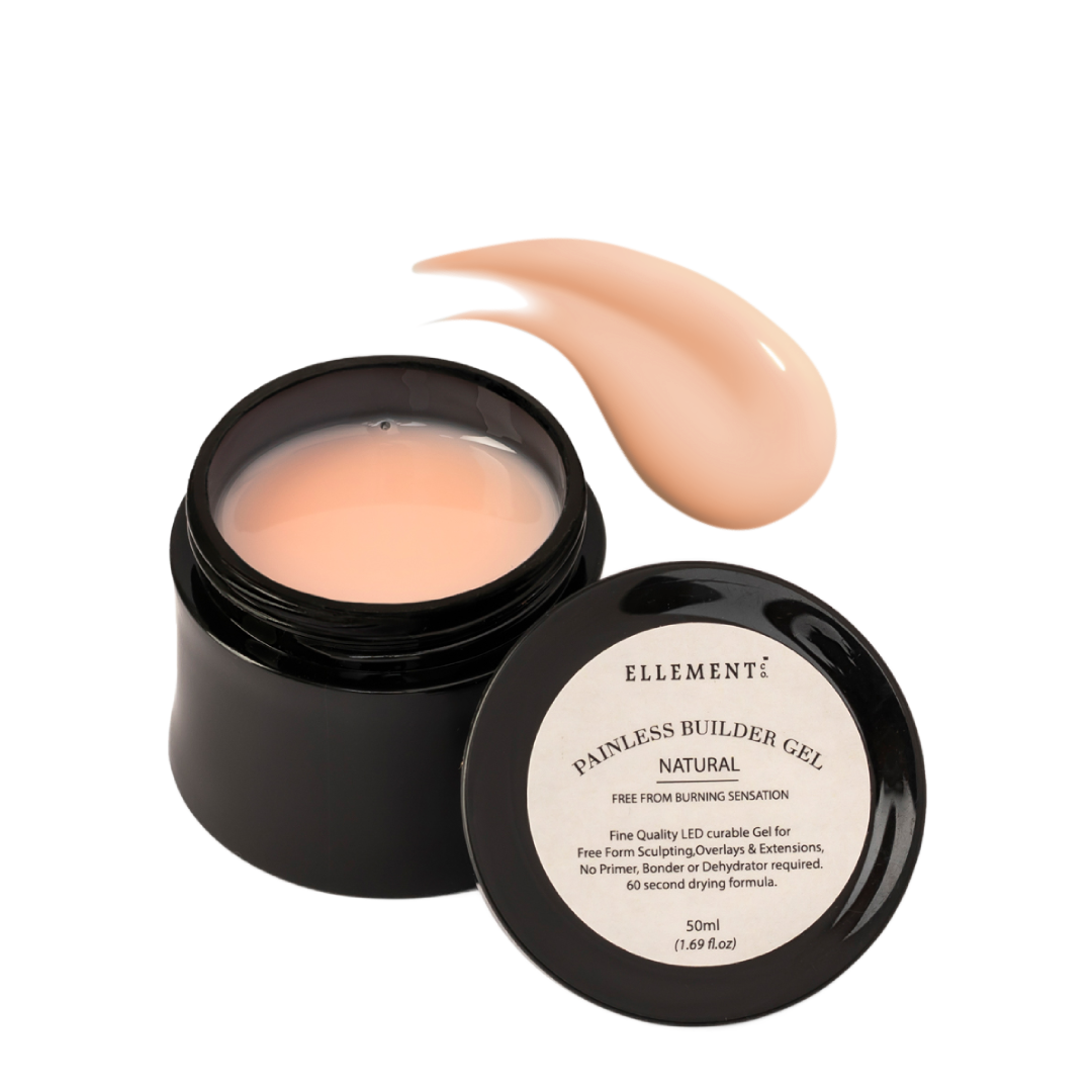 NATURAL BUILDER GEL – Professional Nail Extension Gel, Clear/Natural Finish, Durable & Easy to Shape, Ideal for Everyday Natural Look, UV/LED Soak Off Gel for Nail Enhancements