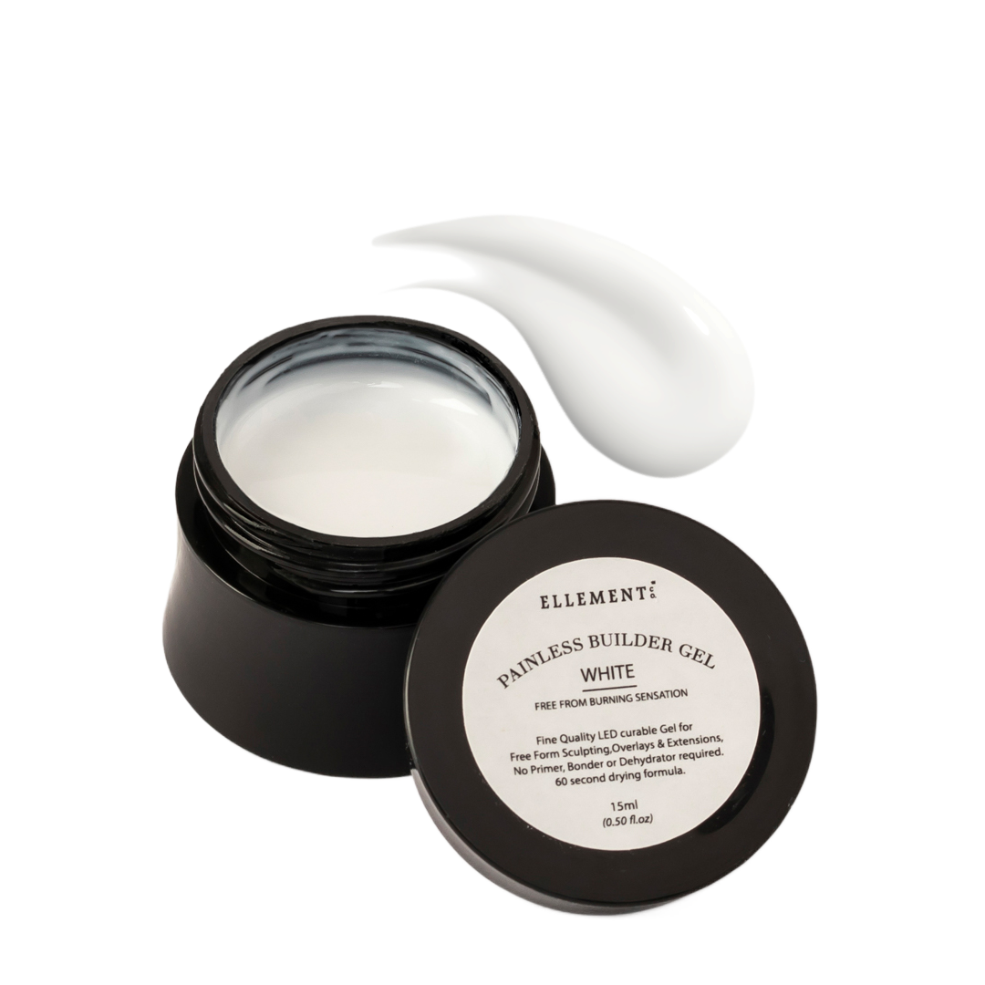 White Builder Gel for Nail Extensions – Professional UV/LED Soak-Off Gel for Natural, Long-Lasting Nails