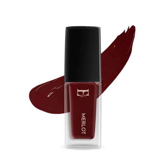 Merlot Vegan Maroon Nail Polish – Chip-Resistant, Non-Yellowing, Gel-Like Shine, Long-Lasting