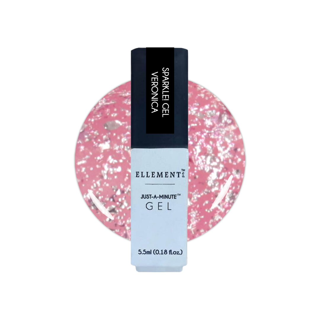 Veronica Sparkle Gel Polish – Dark Pink Dual Tone with Pink Glitter, Long-Lasting, Smooth Application