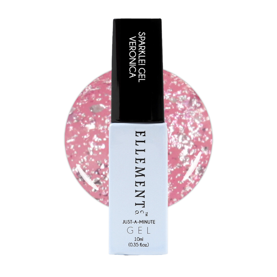 Veronica Sparkle Gel Polish – Dark Pink Dual Tone with Pink Glitter, Long-Lasting, Smooth Application