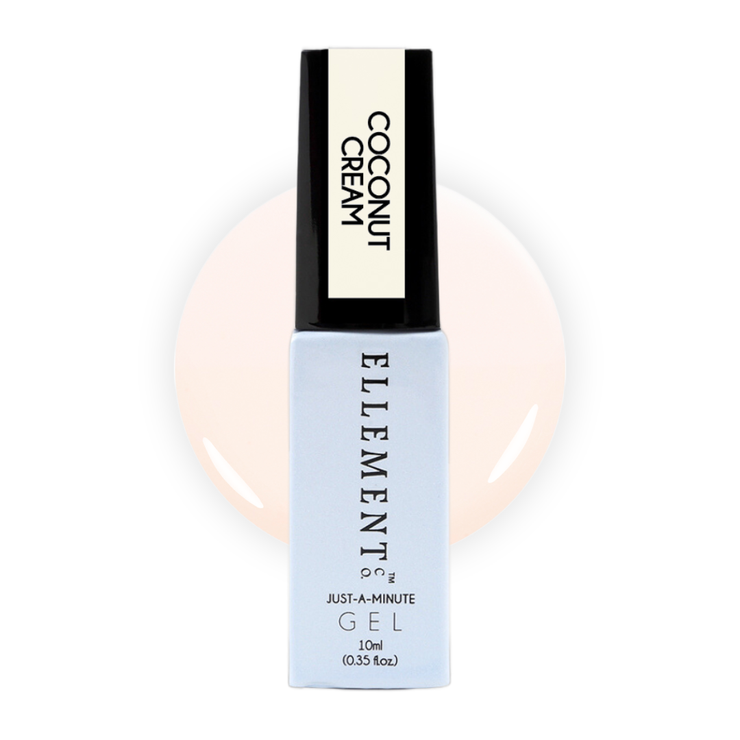 Coconut Cream Gel Polish – Soft Milky White Sheer Nail Gel, Natural Look, Streak-Free, For All Nail Types