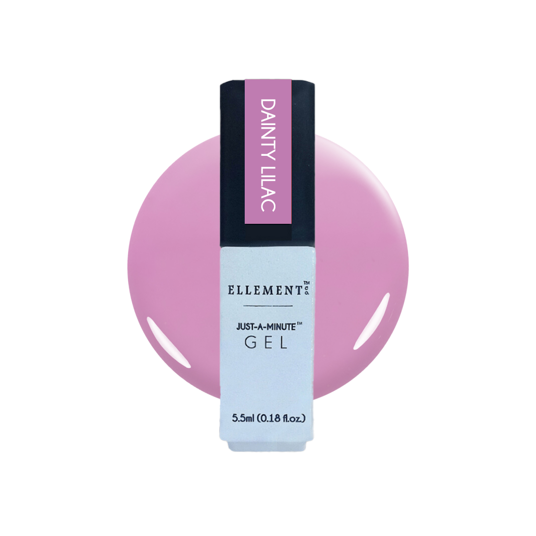 Dainty Lilac Gel Polish – Soft Pastel Purple with Pink Undertones, Streak-Free Brush, Ideal for All Nails