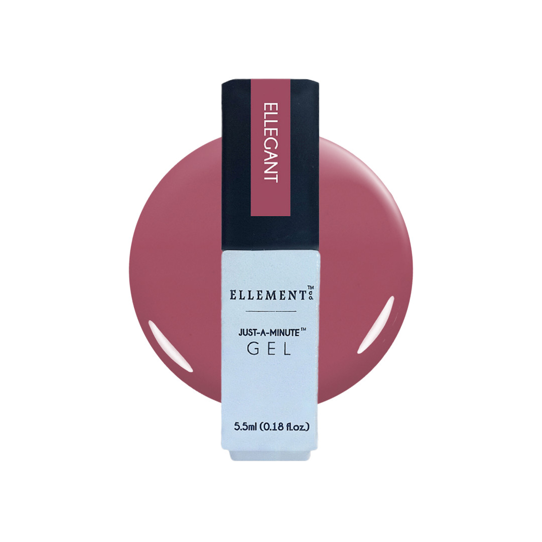 Ellegant Gel Polish – Deep Mauve, Muted Neutral Pink, Long-Lasting, Streak-Free, Suitable for All Nails