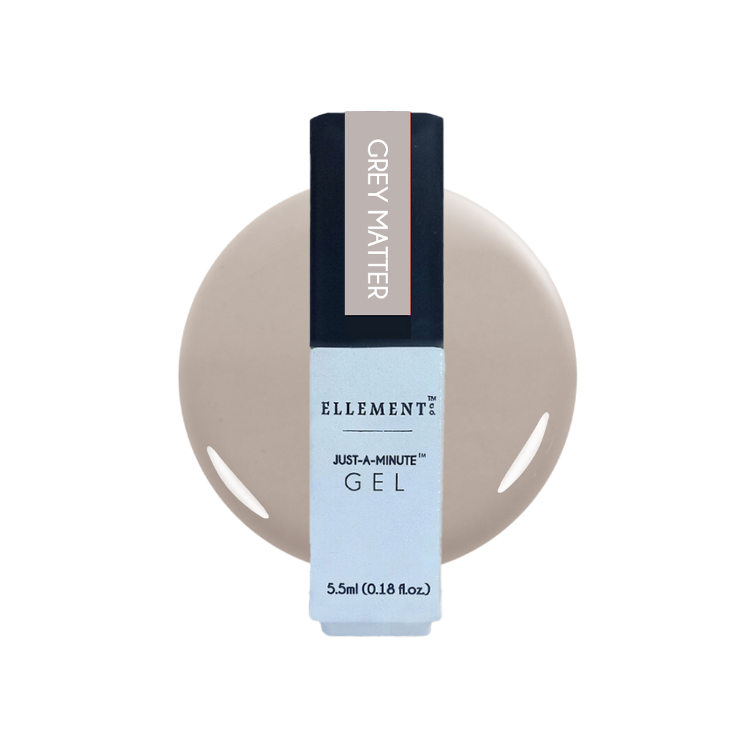 Grey Matter Gel Polish - Muted Neutral Grey Shade for Natural & Acrylic Nails, Streak-Free Finish, Flawless Shine