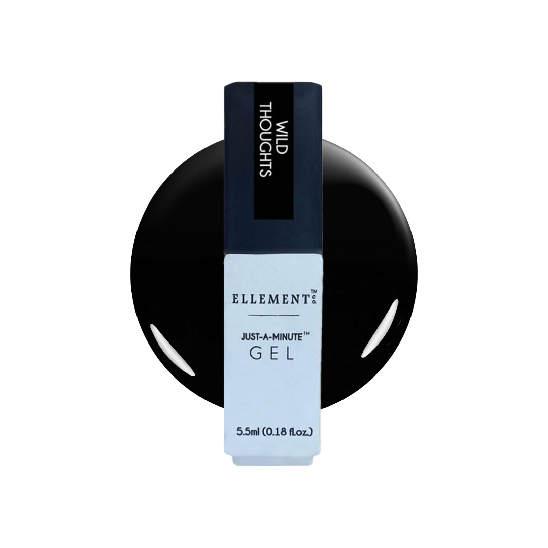 Wild Thoughts Gel Polish – Deep Inky Black, Long-Lasting, Streak-Free, Suitable for All Nail Types