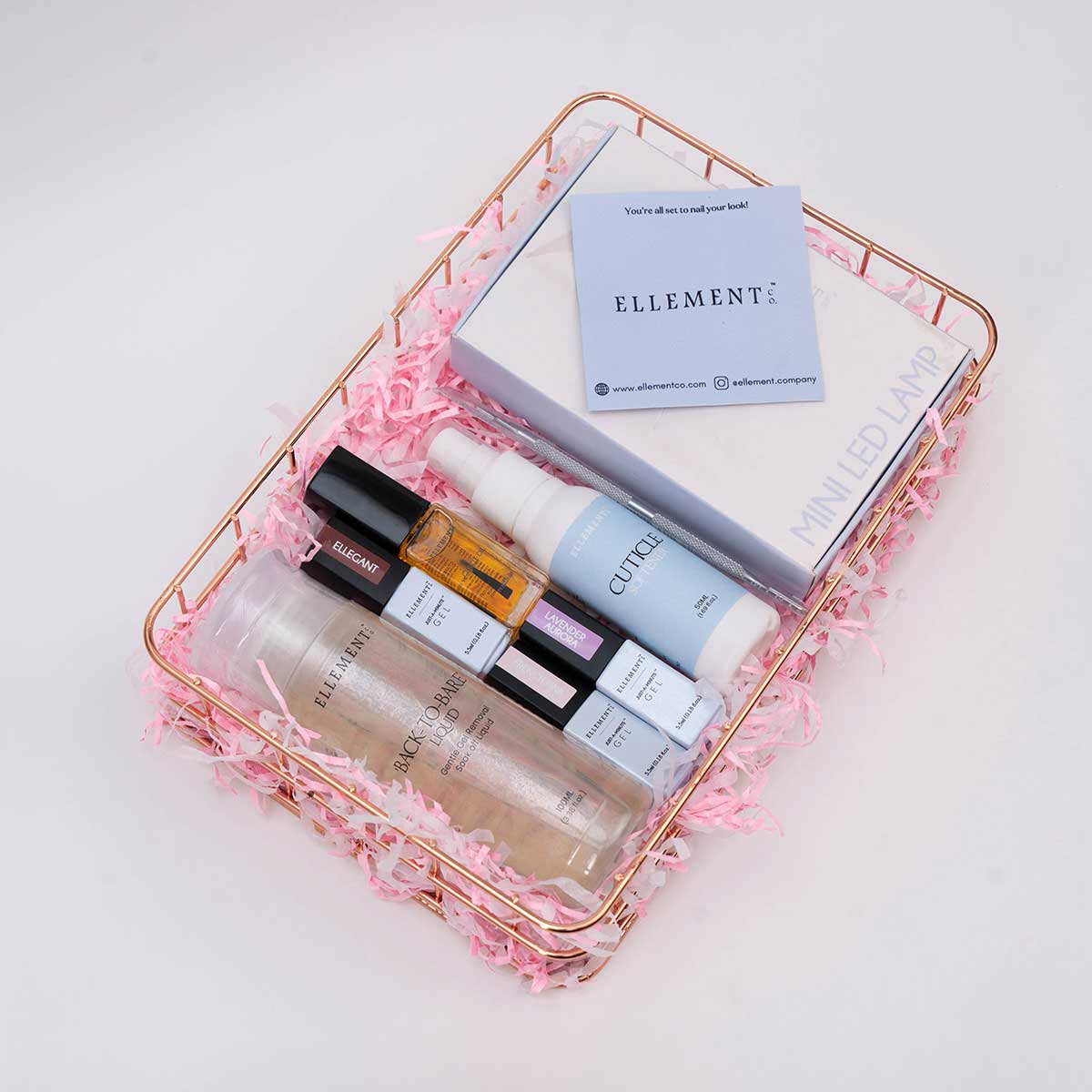 Luxe Mani Gift Hamper – At-Home Gel Manicure Kit with Cuticle Oil, Peel-Off Removal, Nail Care Essentials
