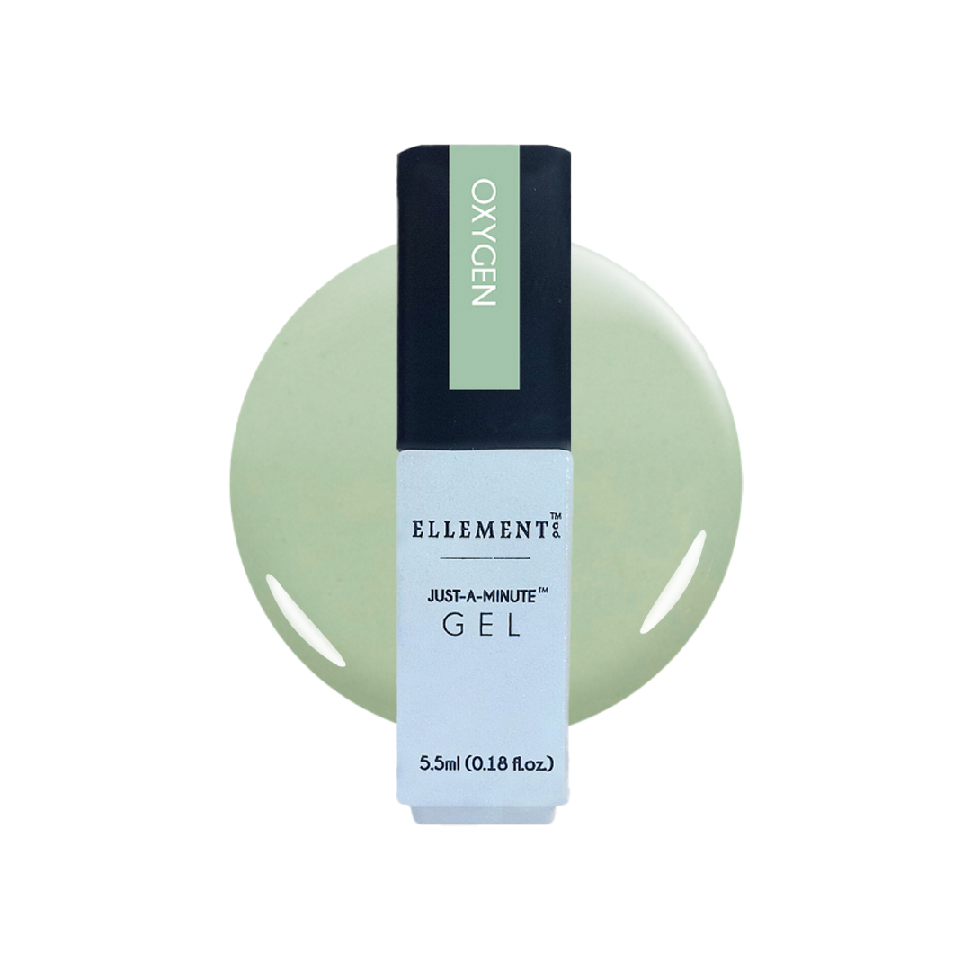 Oxygen Gel Polish – Soft Muted Green, Long-Lasting, Streak-Free, Suitable for Natural & Acrylic Nails