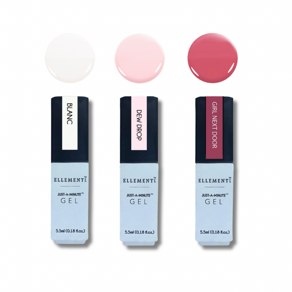 Pink Perfection Nail Polish - Set Of 3 - White & Pink Shades, Long-Lasting, Quick-Dry, Salon Quality