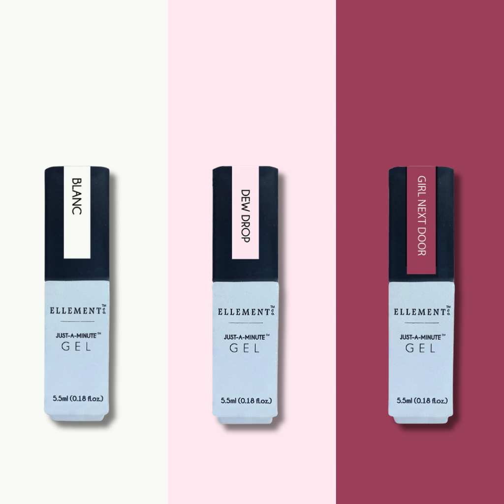 Pink Perfection Nail Polish - Set Of 3 - White & Pink Shades, Long-Lasting, Quick-Dry, Salon Quality