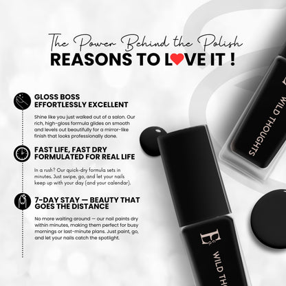 Reasons to love it Wild_Thoughts_Vegan_Black_Nail_Polish_Chip-Resistant_Non-Yellowing_Gel-Like_Long-Lasting_Shine_in_mage_on_nails