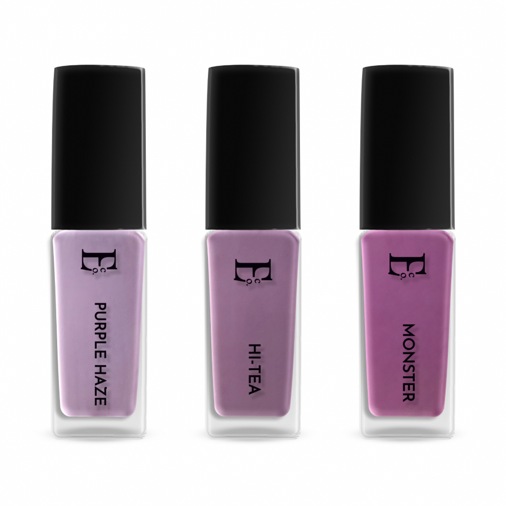 Royal Rhapsody Nail Polish Set of Purple Shades – Soft Pastel, Sophisticated & Vibrant Colors, Pack of 3.
