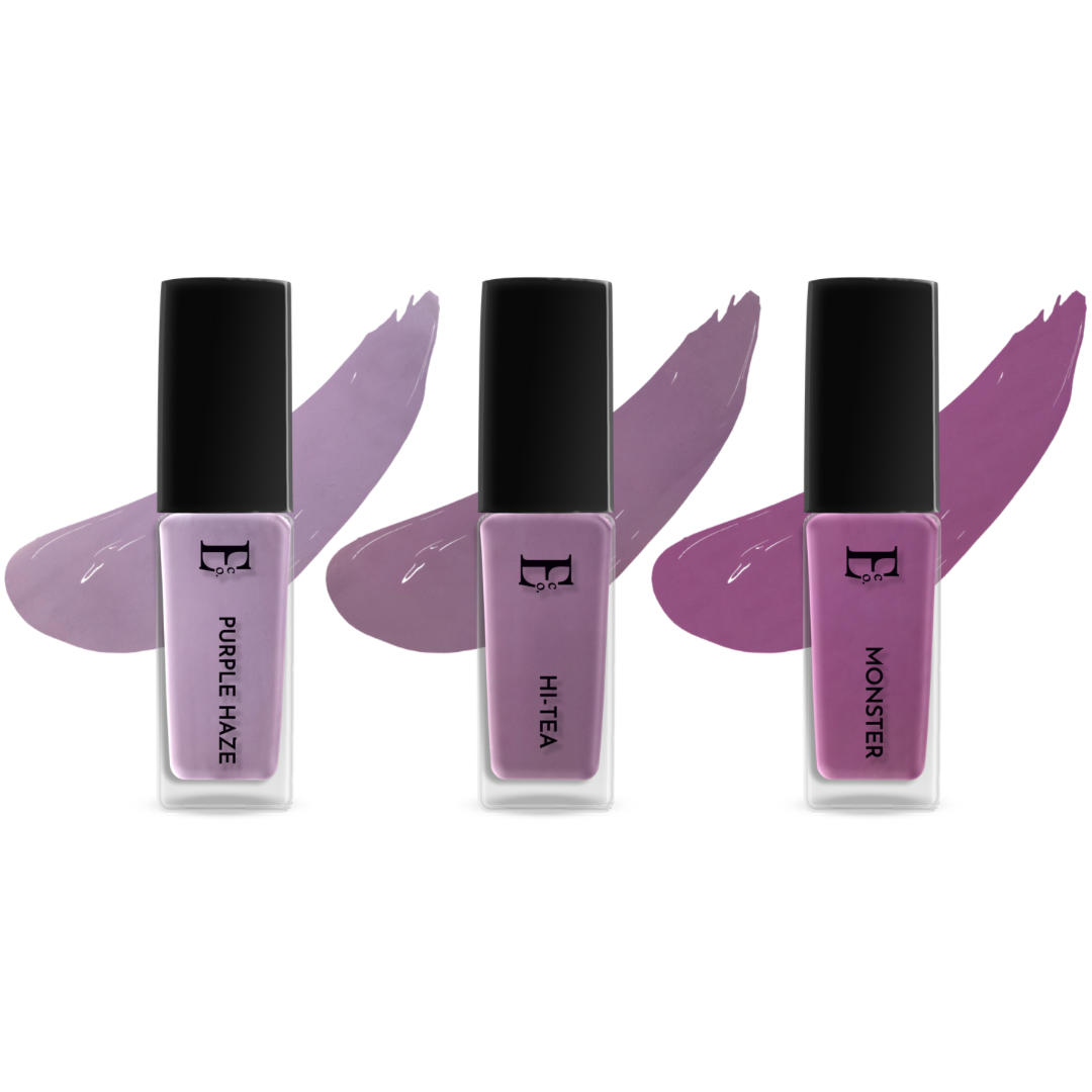 Royal Rhapsody Nail Polish Set of Purple Shades – Soft Pastel, Sophisticated & Vibrant Colors, Pack of 3