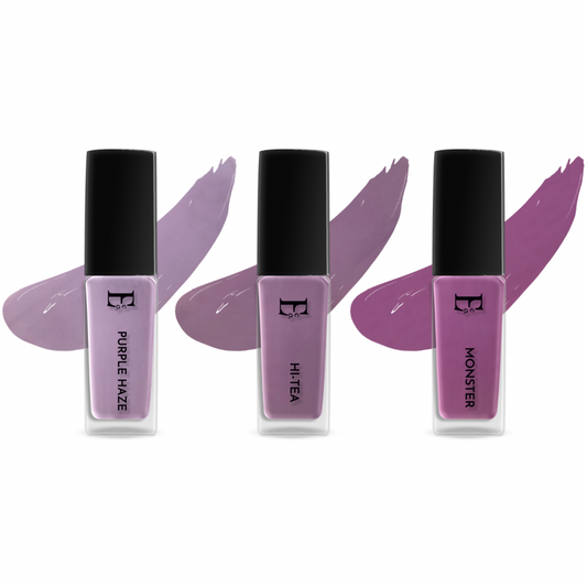 Royal Rhapsody Nail Polish Set of Purple Shades – Soft Pastel, Sophisticated & Vibrant Colors, Pack of 3