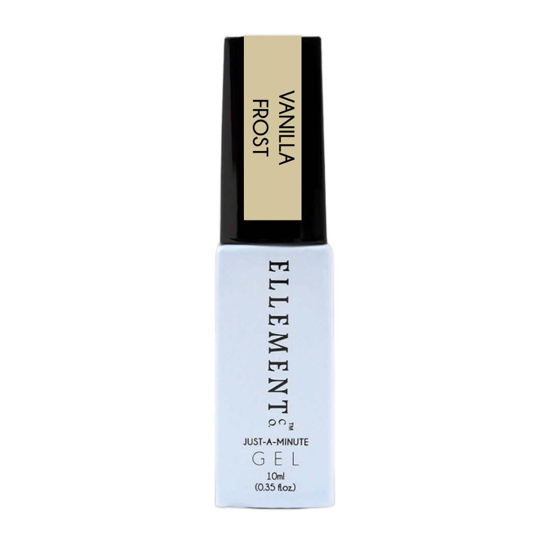 Vanilla Frost Gel Polish – Creamy Ivory with Metallic Shimmer, Streak-Free Brush, Long-Lasting, Versatile