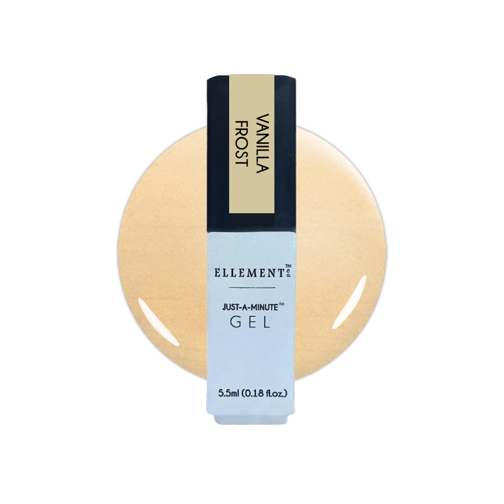 Vanilla Frost Gel Polish – Creamy Ivory with Metallic Shimmer, Streak-Free Brush, Long-Lasting, Versatile