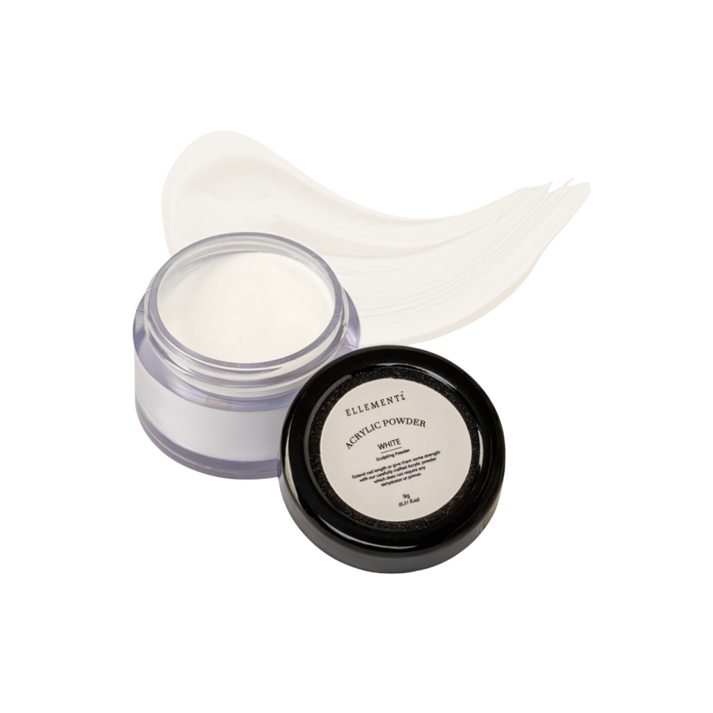 White Acrylic Powder for Nails – Professional Acrylic Nail Powder for Extensions & Overlays, Self-Leveling Formula with Strong Adherence, Medium Viscosity, Perfect for Nail Art & Long-Lasting Results