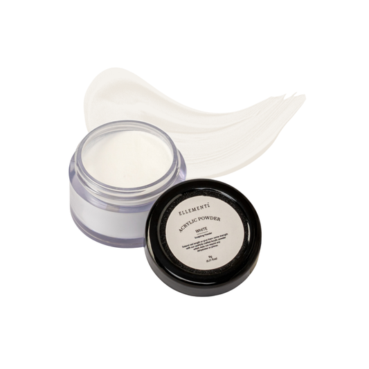 White Acrylic Powder for Nails – Professional Acrylic Nail Powder for Extensions & Overlays, Self-Leveling Formula with Strong Adherence, Medium Viscosity, Perfect for Nail Art & Long-Lasting Results