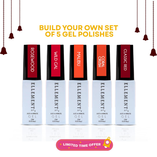 Set of 5 Different Gel Polishes (10ml)